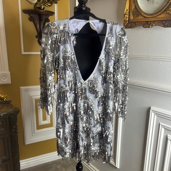 FOR LOVE & LEMONS
ETOILE SEQUIN FRINGE DRESS - Picture 4 of 17